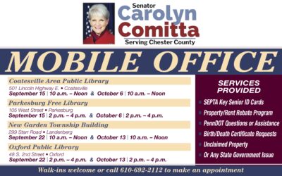 Comitta to Hold Mobile Office Locations in  Oxford, Coatesville, Parkesburg, Phoenixville and New Garden