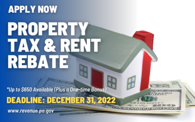 Comitta Reminds Eligible Seniors, Residents to Apply for Pa. Property Tax Rent and Rebate