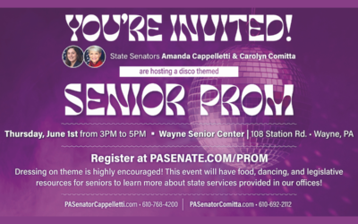 Senators Comitta and Cappelletti to Host Senior Citizen Prom